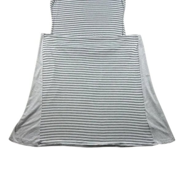 Fever Dress Maxi Grey White Stripped Women's Size M - Picture 3 of 7